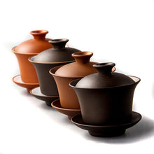 Load image into Gallery viewer, Chinese Teaset Elegant Gaiwan Tea Cups Purple Clay Tureen 120ml Lid Bowl Saucer Zisha Tea Brew Tea Cup Drop Shipping
