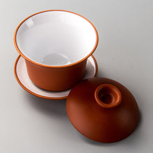 Load image into Gallery viewer, Chinese Teaset Elegant Gaiwan Tea Cups Purple Clay Tureen 120ml Lid Bowl Saucer Zisha Tea Brew Tea Cup Drop Shipping
