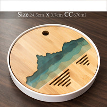 Load image into Gallery viewer, TANGPIN plastics and bamboo tea trays tea table handmade serving tray kung fu tea accessories
