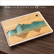 Load image into Gallery viewer, TANGPIN plastics and bamboo tea trays tea table handmade serving tray kung fu tea accessories
