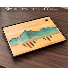 Load image into Gallery viewer, TANGPIN plastics and bamboo tea trays tea table handmade serving tray kung fu tea accessories
