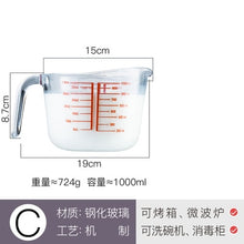 Load image into Gallery viewer, Home Baking Tool Glass Measuring Cup Set 3 Piece Microwave Oven Safe 250/500/1000ml High Quality Kitchen Measuring Cup Milk Oil
