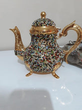 Load image into Gallery viewer, Crystal Turkish Teapots Arabic Tea Pot  -1500 ml- Handmade Tea Set Traditional Turkish Tea Coffee Made in Turkey Home Decorati
